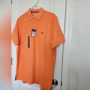 NWT Men's IZOD Sportswear Advantage Performance Polo Autumn Sunset Size Medium